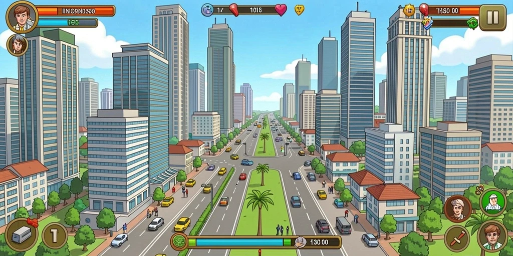 Screenshot menampilkan pemandangan indah dalam game.