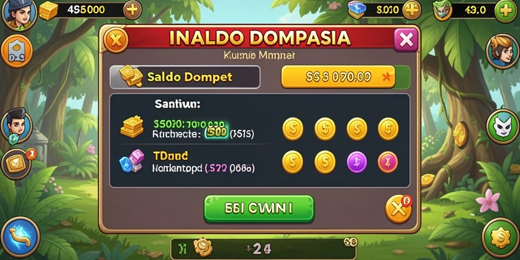 Tampilan permainan yang menarik dan penuh warna.