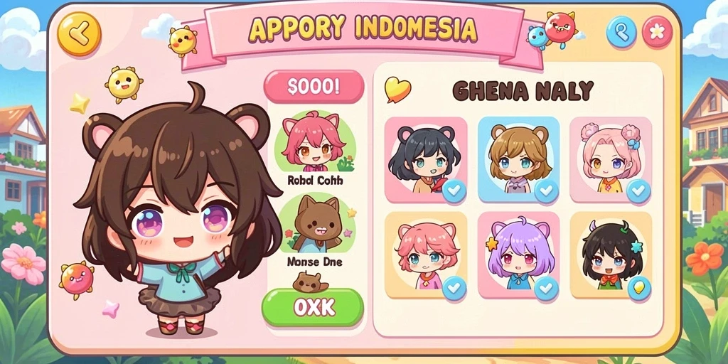 Tampilan karakter utama yang keren dan dinamis.